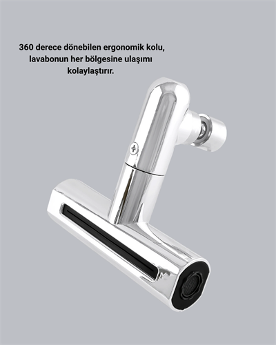 360° Dönebilen Musluk Başlığı 4 Fonksiyonlu Su Tasarruflu ve Dayanıklı