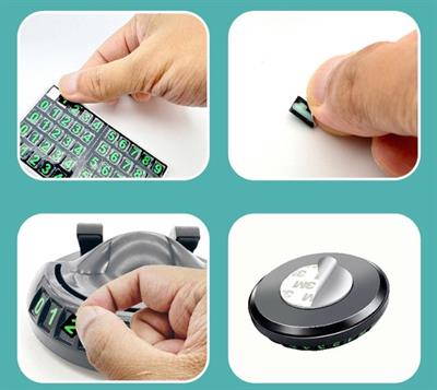 360° Dönebilen Yapışkanlı Numaratörlü Araç Telefon Tutucu (3936)