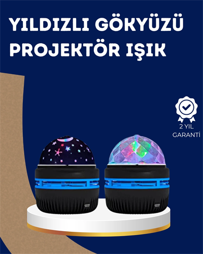 360° Dönen Galaxy Projektörlü Gece Lambası – Star Master Yıldızlı Gökyüzü Efekti