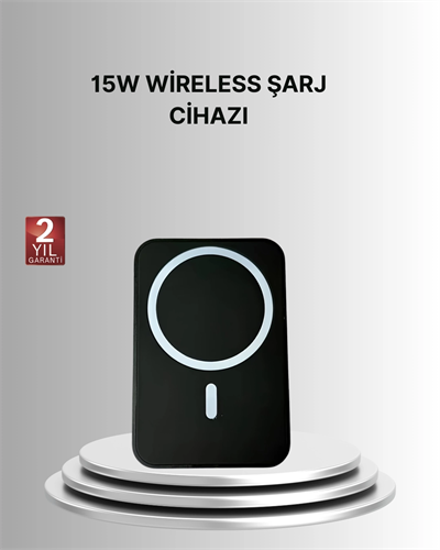 360° Döner Başlıklı MagSafe Araç Telefon Tutucu 15W Güvenli Kablosuz Şarj