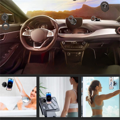 360° Döner Başlıklı Vakumlu Emişli Manyetik Telefon Tutucu – Güçlü Mıknatıslı, İz Bırakmaz