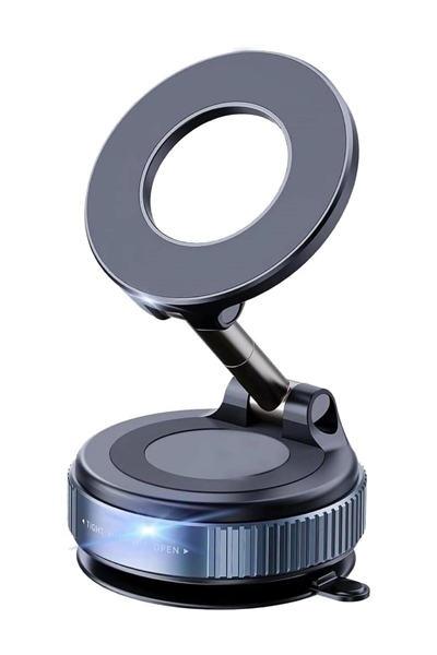 360° Döner Başlıklı Vakumlu Emişli Manyetik Telefon Tutucu – Güçlü Mıknatıslı, İz Bırakmaz