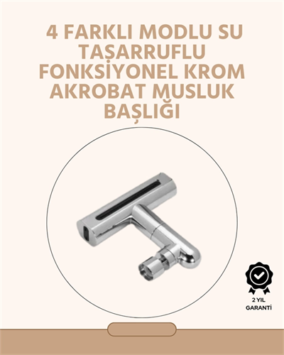 360° Dönüşlü Su Akışı Başlığı | 4ü 1 Arada Kullanım
