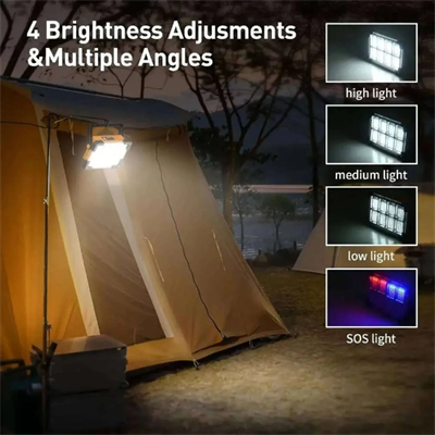 3600mAh Pil 4 Seviyeli Şarjlı Standlı LED
