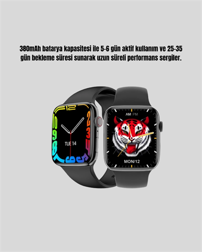 380mAh Bataryalı Akıllı Saat – Arama, Bildirim, AOD Ekran ve Uzun Pil Ömrü