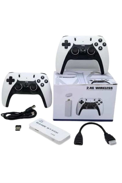 3D 4K 2000 Oyunlu Game Stick Oyun Konsolu Çift Konsol