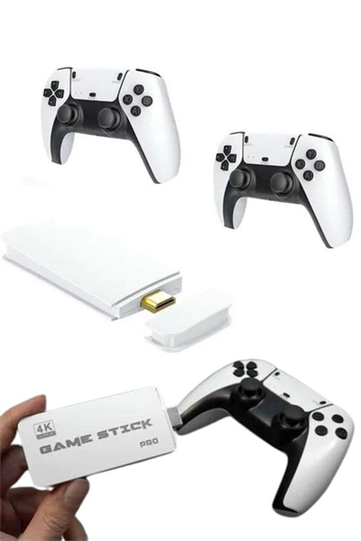 3D 4K 2000 Oyunlu Game Stick Oyun Konsolu Çift Konsol
