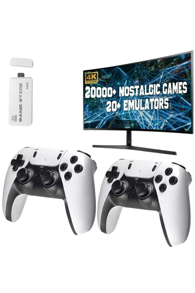 3D 4K HD 2.4G Game Stick 4K Ultra Hd Oyun Konsolu Çift Kollu