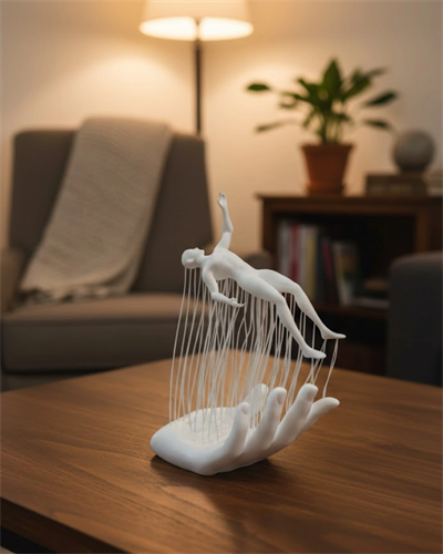 3D El İnsan Figürü Beyaz Modern Sanatsal Dekoratif Biblo