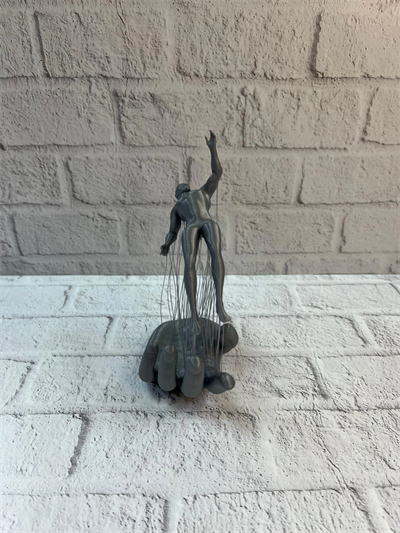 3D El İnsan Figürü Gri Soyut Modern Dekoratif Biblo