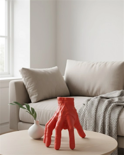 3D Kırmızı El Dekor 17x16 cm Gotik ve Modern Tasarım Obje