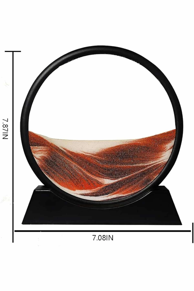 3D Led Işıklı Kum Saati Gece Lambası Hareketli Sulu Kum Saati Dekoratif