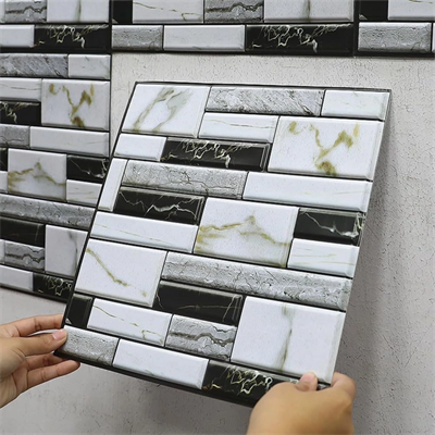 3D Mermer Görünümlü Kendinden Yapışkanlı Duvar Sticker