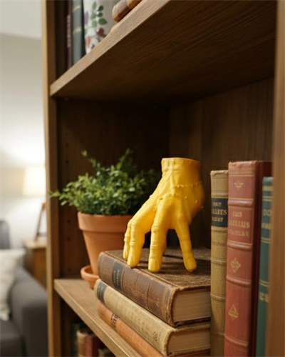 3D Sarı El Heykeli 17x16 cm Raf ve Masa Üstü Dekor