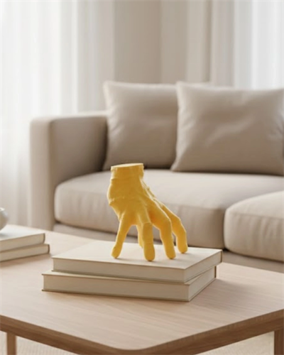 3D Sarı El Tasarım Dekor 17x16 cm Konsol ve Şömine Üstü Aksesuar