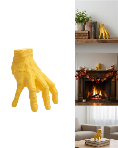 3D Sarı El Tasarım Dekor 17x16 cm Konsol ve Şömine Üstü Aksesuar