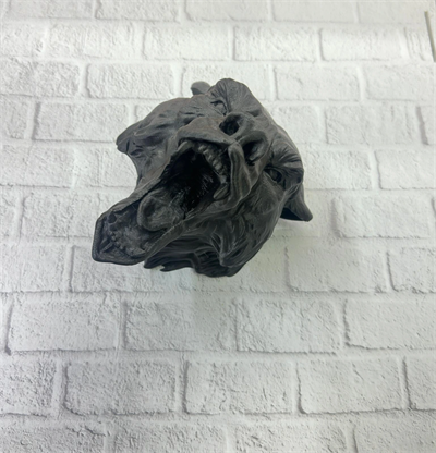 3D Siyah Ayı Başı Duvar Dekoru Modern Asılabilir Heykel 25x19 cm