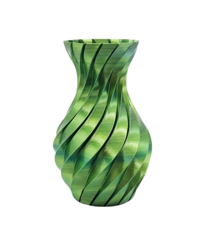 3D Spiral Yeşil Vazo Modern Tasarım Dekoratif Ev Aksesuarı