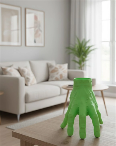 3D Yeşil El Biblo 27x22 cm Dikkat Çekici Ev Dekorasyonu