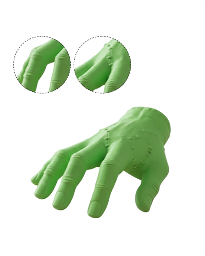 3D Yeşil El Dekoratif Heykel 27x22 cm Büyük Boy Modern Tasarım