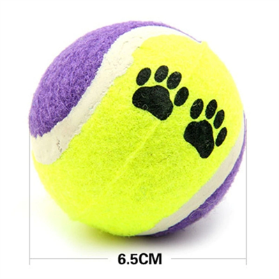 3'lü Renkli Desenli Tenis Topu Kedi Köpek Oyuncağı Bx40