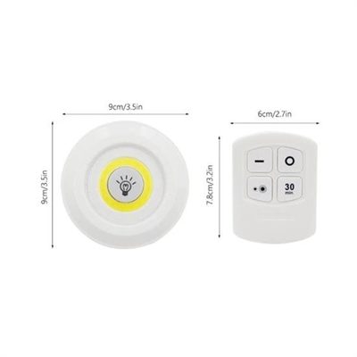 3'lü Uzaktan Kumandalı Pilli Yapışkanlı Kablosuz Led Spot Lambalar Bx40