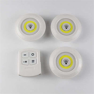3'lü Uzaktan Kumandalı Pilli Yapışkanlı Kablosuz Led Spot Lambalar Bx40
