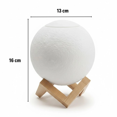 3d Ay Tasarımlı Su Yenilemeli Usb Hava Nemlendiricisi – Dokunmatik, 3 Renk Işık Modlu (gün Işığı / Beyaz / Sarı Işık) gece Lambası Bx40