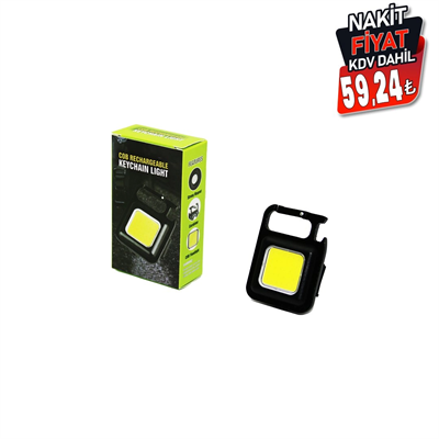3ın1 Mıknatıslı Usb Şarjlı Fener - Anahtarlık - Pratik Kapak Açacak Bx40