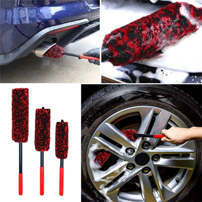 3lü Bükülebilen Peluş Detaylı Temizlik İçin Oto Jant, Egzos Temizleme Fırçası Bx40