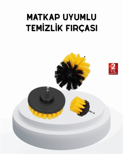 3’lü Matkap Temizlik Fırçası Seti – Banyo, Mutfak ve Araç Jantı İçin Etkili