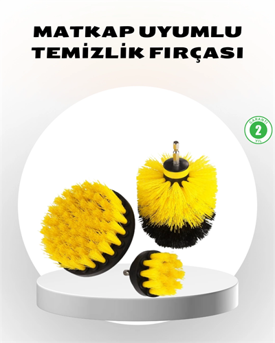 3’lü Matkap Ucu Fırça Seti – Derinlemesine Temizlik, Tüm Yüzeylerle Uyumlu