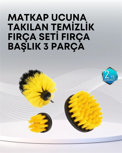 3’lü Matkap Ucu Temizlik Fırçası Seti Çok Amaçlı