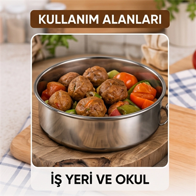 3lü Metal Sefer Tası - Paslanmaz Çelik - 16 cm