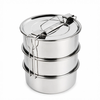 3lü Metal Sefer Tası - Paslanmaz Çelik - 16 cm