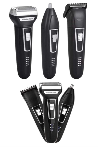 3lü Set Saç Sakal Kesme Traş Makinesi Burun Kılı Alma Tıraş Makinesi