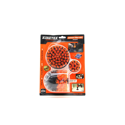 3pcs Set Matkap Fırçası 1/4 Inc - 6.3mm Büyük Düz= 4 Inc Yuvarlak= 3.5 Inc Uç Fırça= 2 Inc Ktx-3375 Bx40