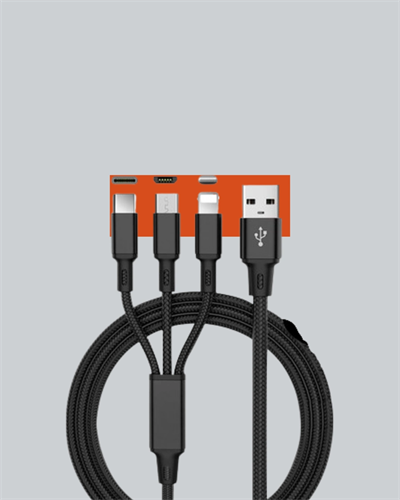3’ü 1 Arada Hızlı Şarj Kablosu – iOS Android Type-C Uyumlu