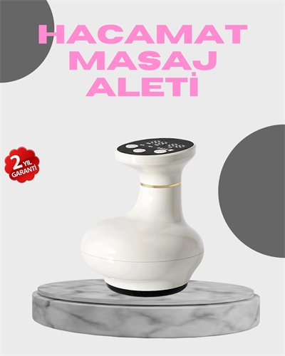 3’ü 1 Arada Şarjlı Masaj Cihazı Kupa Terapisi Sıcak Kompres Gua Sha