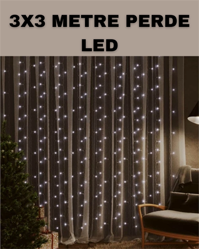 3x3 LED Şelale Perde Işık Kutlama ve Dekor Aydınlatması