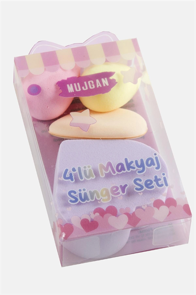 4 Adet Kalp Makyaj Süngeri