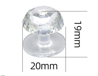 4 Adet Kristal Tasarımlı Çok Amaçlı Yapışkanlı Tutacak Buton