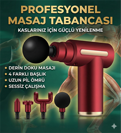 4 Başlıklı 6 Kademeli Titreşimli Şarjlı Mini Masaj Aleti