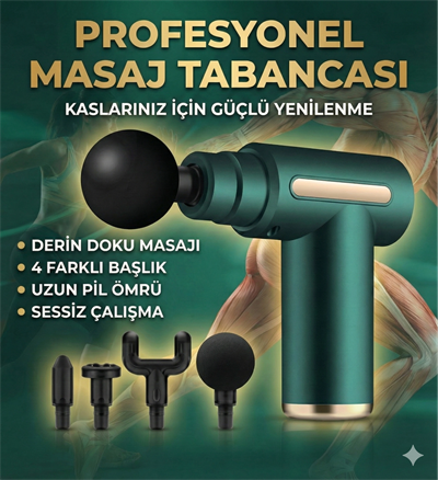 4 Başlıklı 6 Kademeli Titreşimli Şarjlı Mini Masaj Aleti