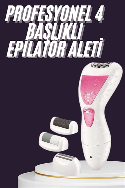 4 Başlıklı Lazer Öncesi Kısaltma Epilasyon Aleti Epilatör Çok Amaçlı