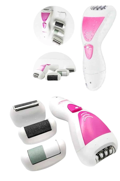 4 Başlıklı Lazer Öncesi Kısaltma Epilasyon Aleti Epilatör Çok Amaçlı