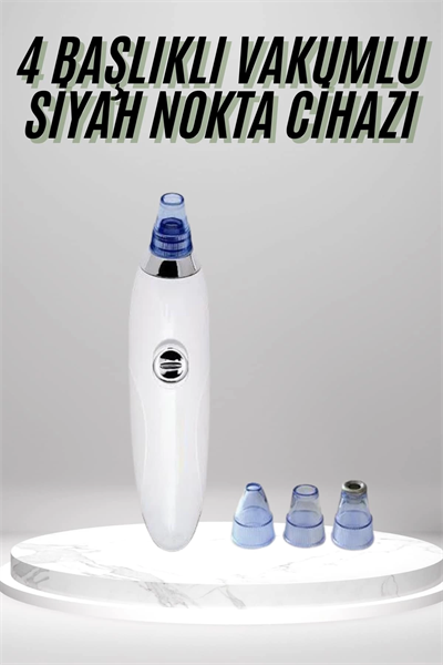 4 Başlıklı Pilli Vakumlu Siyah Nokta Temizleyici Akne Ve Sivilce Önleyici