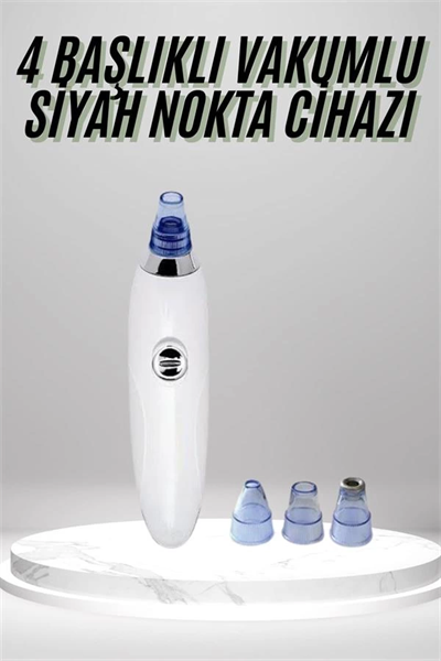 4 Başlıklı Pilli Vakumlu Siyah Nokta Temizleyici Akne Ve Sivilce Önleyici