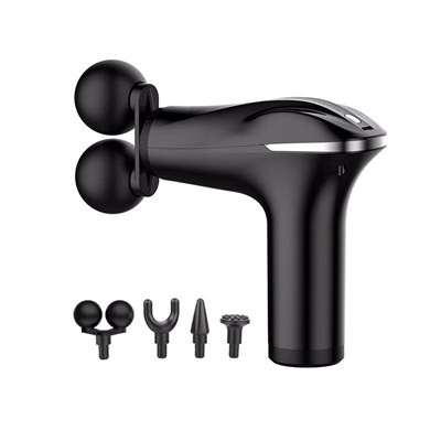 4 Başlıklı Şarjlı Masaj Tabancası Bel Sırt Boyun Bacak Kas Rahatlatıcı