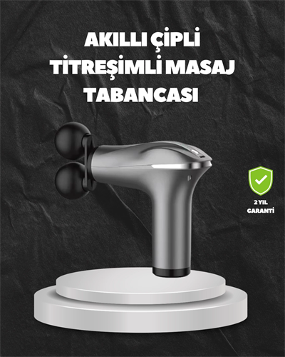 4 Başlıklı Şarjlı Masaj Tabancası Bel Sırt Boyun Bacak Kas Rahatlatıcı